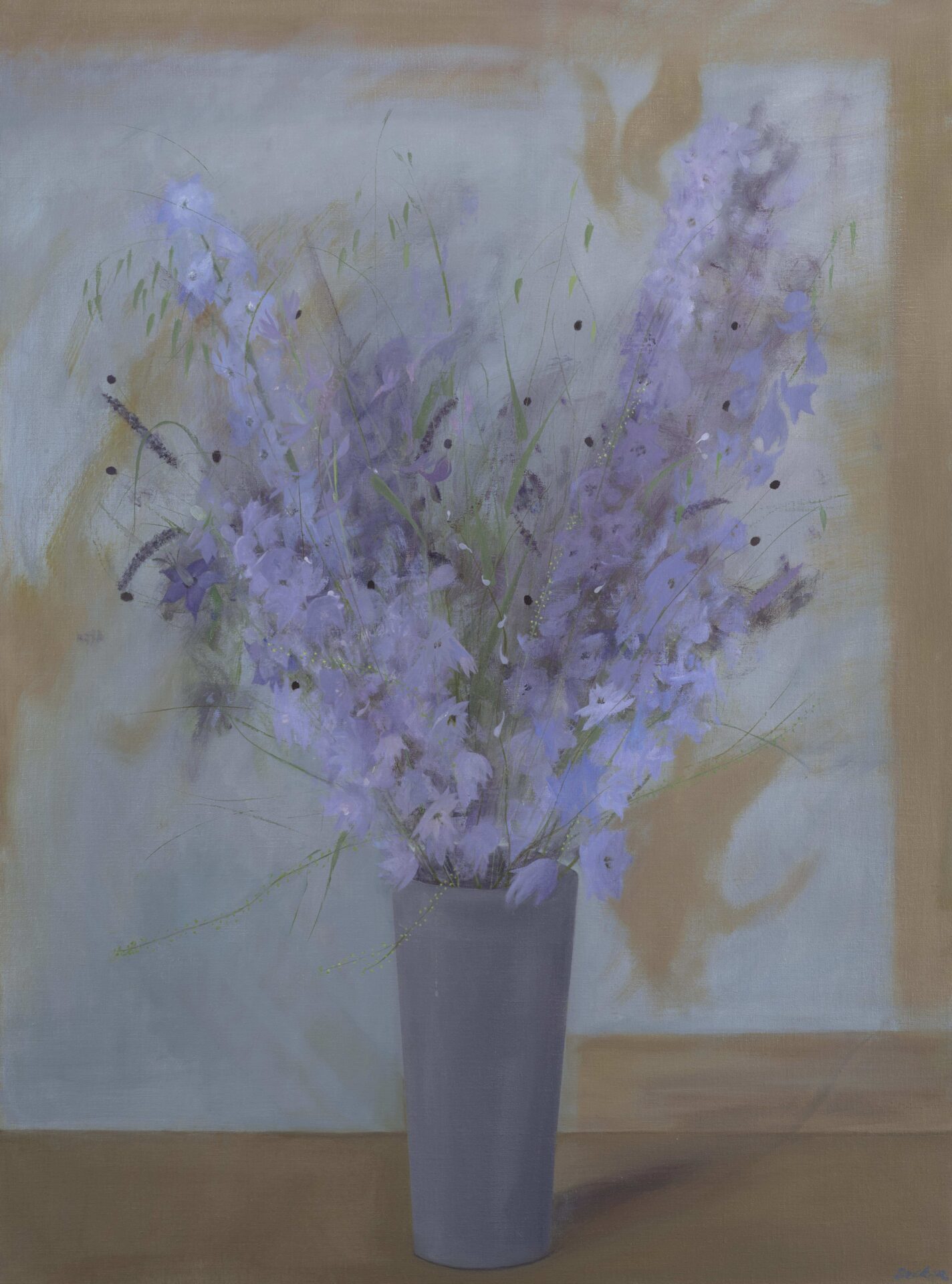 Delphinium and late summer weeds 59x36 2023